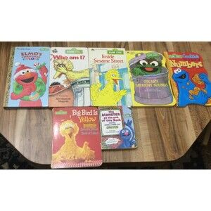 Sesame Street Board Books~Lot of 7~Numbers~Letters~Colors~MORE!